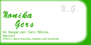 monika gers business card